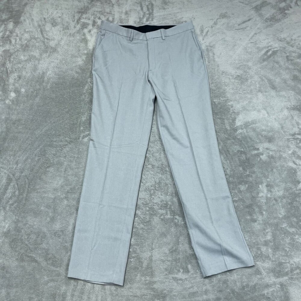 Kenneth Cole Reaction Techni-Cole Slim Fit Gray Dress Pants 36x34 a1050